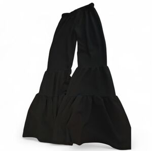 Stylish Black Ruffle Pants